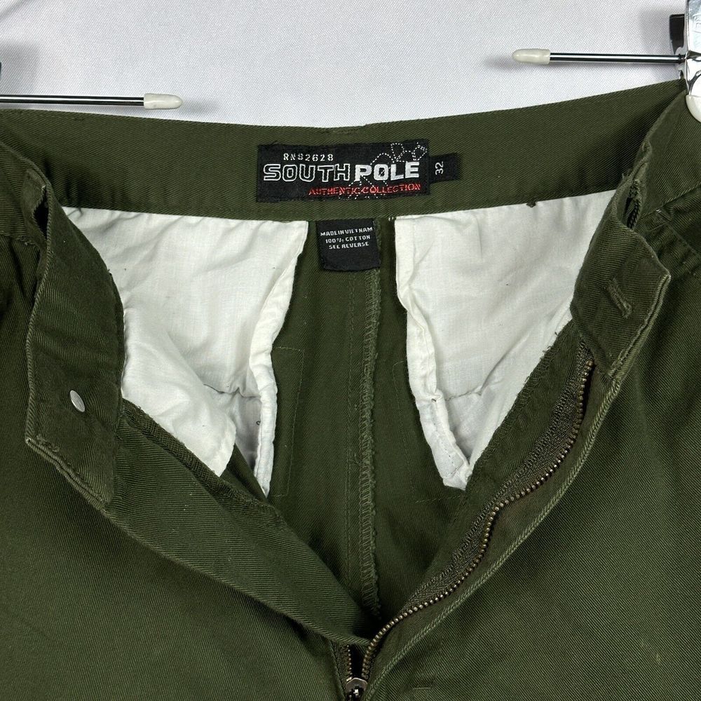 SOUTHPOLE Vintage Mens Utility Cargo Pants 32 x 30 Military Green 82628 - Picture 7 of 13